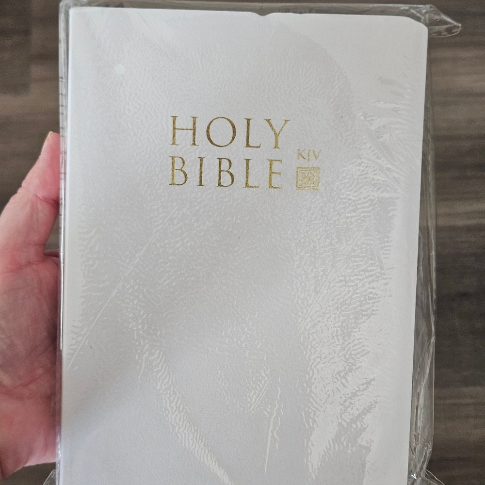Holy Bible White KJV Softcover Greenbrier International Travel Portable NEW